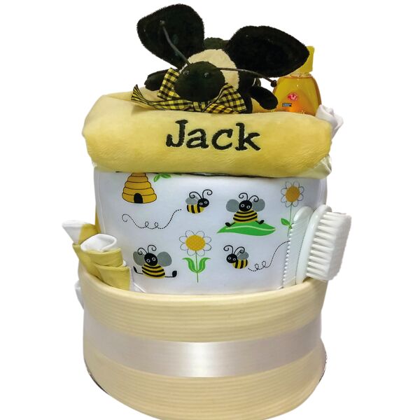 Buzzing Bee Personalised Baby Gift Cake Thumbnail